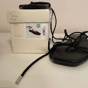 a new day, Target, Black Talia Sandals, Size 9.5